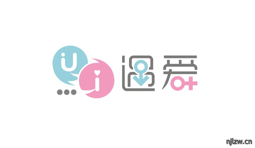 遇爱交友平台网站LOGO设计初稿效果-东莞天娇广告公司