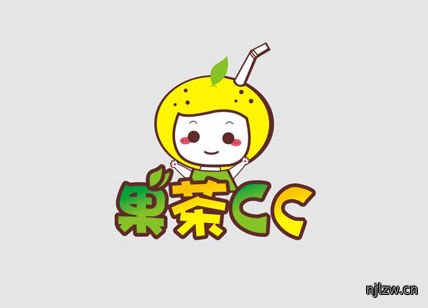 果茶CC标志设计_专业餐厅标志设计注册制作