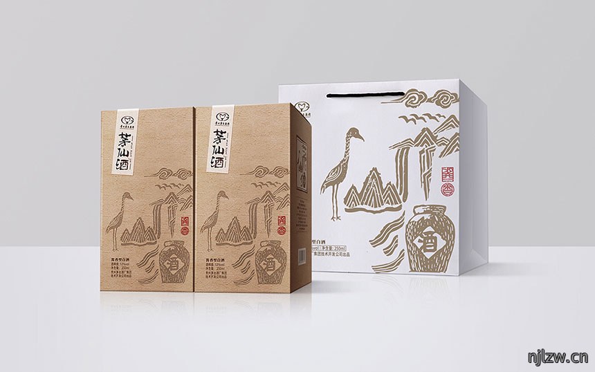 酱香型白酒手绘包装盒设计案例欣赏