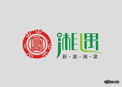 宥湘遇湘菜馆标志设计_湘菜馆LOGO设计